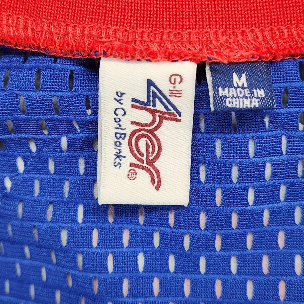 Chicago Cubs Jersey Tank Top Womens Medium Red Blue MLB Baseball G-III 4Her - Picture 2 of 11